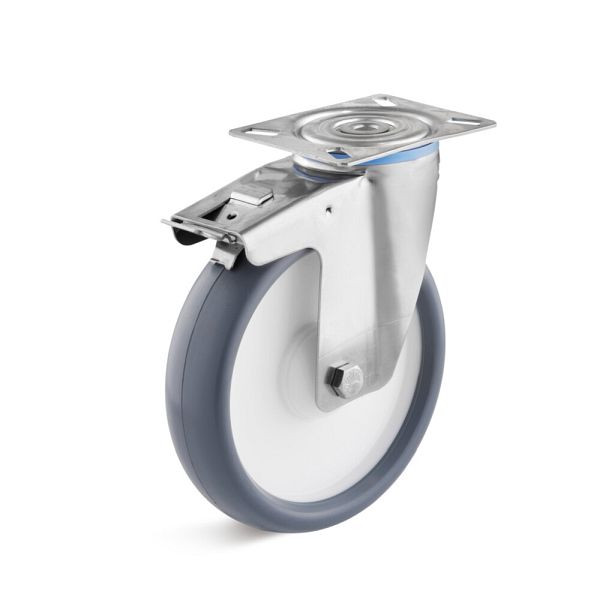 Torwegge Lenkrolle mit Doppelstopp, L-IV-TPBK-080-, 0025000