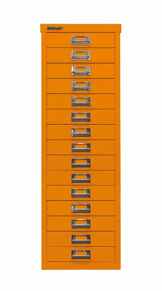 Bisley MultiDrawer™, 39er Serie, DIN A4, 15 Schubladen, orange, L3915603