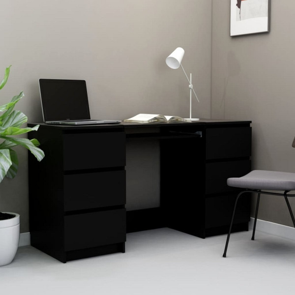 vidaXL Schreibtisch Schwarz 140x50x77 cm Holzwerkstoff, 800811