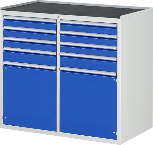 RAU Schubladenschrank 7000, 1145x650x1035mm, li: Schubladen 3x90, H120mm, Flügeltür, re: Schubladen 3x90, H120mm, Flügeltür, 03-LL7.3.3A-MT.11