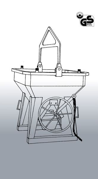 Eichinger Betonsilo 1031H.11, 800l, Bügel/Traverse, Handrad, Auslauf Ø 150 mm, 10311101300000