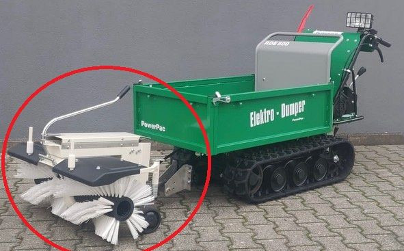 PowerPac Kehrbesen 85 cm inkl. Auffangbehälter mit eigenem E-Motor für RDE500, RDEVP801500