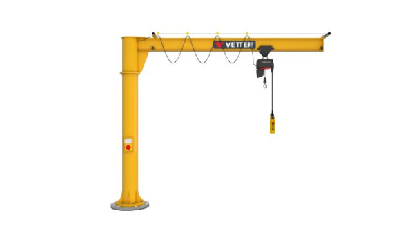Vetter 500kg, 4,5m Säulenschwenkkran PR + Verbundanker-System + Elektrokettenzug, PR5-4,5+VAS2+SiXX4F-HF