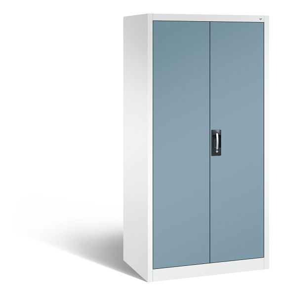 C+P Büro-Drehtürenschrank Acurado, H1950xB930xT600 mm, Weiß/Horizontblau, 9290-000 S10649