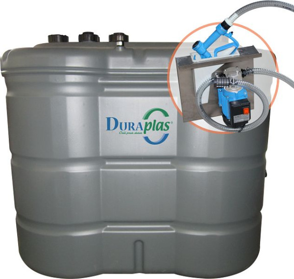 Duraplas DistriFuel 1100 L + Pumpe 35 l, AdBlue Behälter 1100 L, DFAD1100FLW