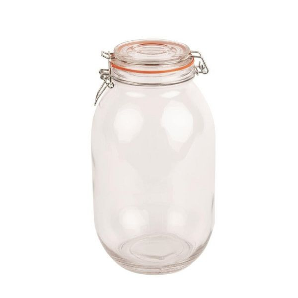 Vogue Einmachglas 2L, mit Gummiring und Metallclipp, um einen luftdichten Verschluss zu gewährleisten, P494