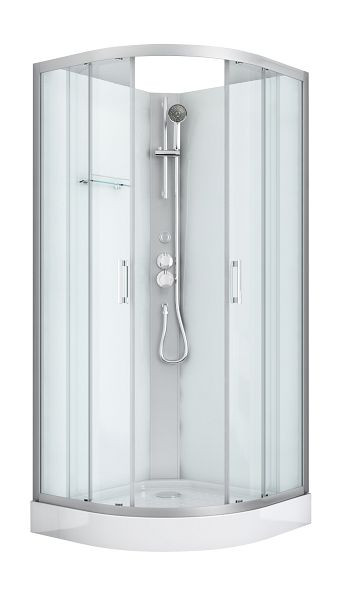 Sanotechnik Komplettduschkabine DALLAS 90x90x210cm chrom ohne Dach (Bausatz ), CL11