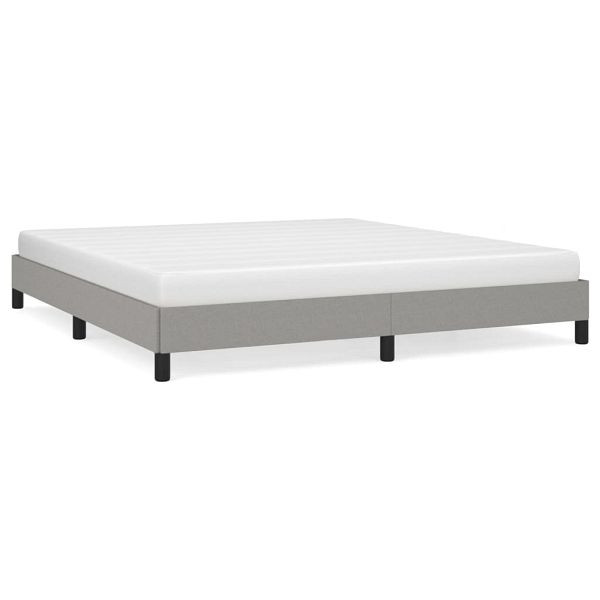 vidaXL Bettgestell Hellgrau 160x200 cm Stoff, Polyester, 346728