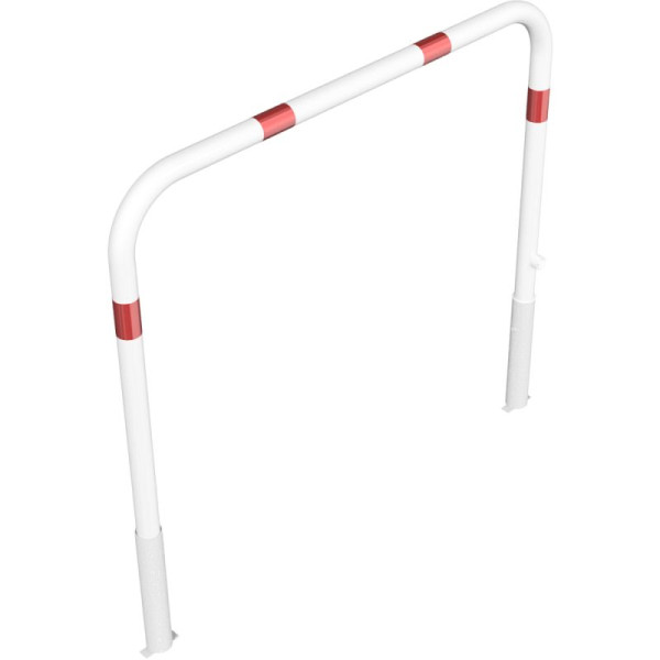 Stein HGS Wegesperre herausnehmbar/drehbar, 1500 mm / ohne Knieholm, weiß beschichtet mit rot reflektierenden Leuchtstreifen, 465.15fb