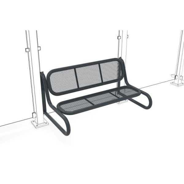 Stein HGS Sitzbank U-20, Breite 1410 mm, Höhe 835 mm, mit Rückenlehne, 3, 62899.0001