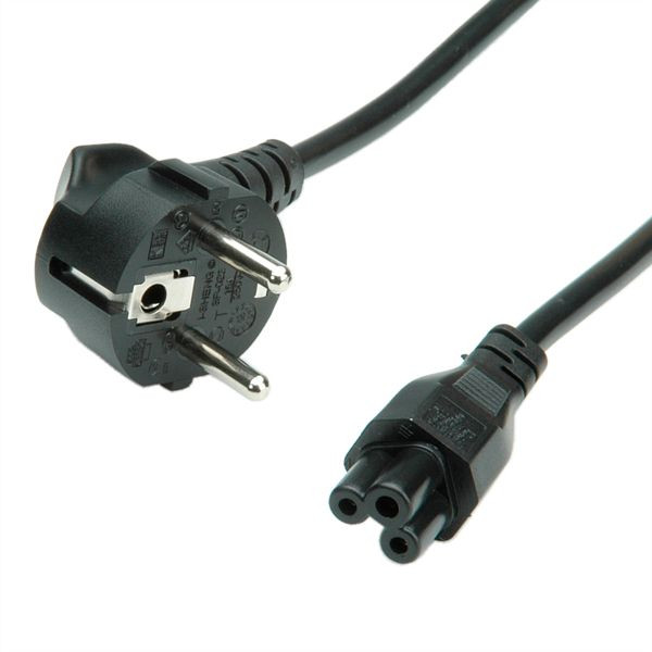 VALUE Netzkabel, 3-polig Notebook-Buchse, schwarz, 1,8 m, 19.99.1028