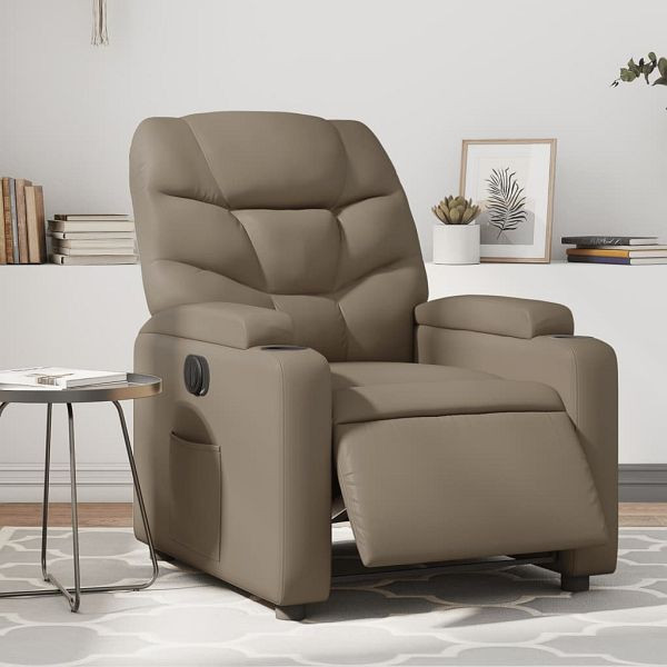 vidaXL Relaxsessel Elektrisch Cappuccino-Braun Kunstleder, 3204650