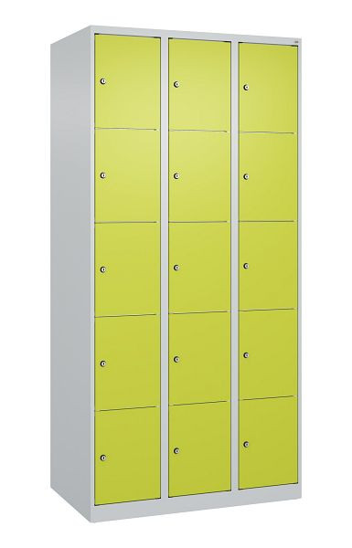 C+P Schließfachschrank Classic PLUS, 3 Abteile, 1850x900x500mm, 7035/0024, 080000-305 S10009