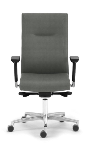 Deskin XXL-Bürostuhl VIANO XXL mit Armlehnen, Grau, 710 x 710 x 1100 mm, 347427