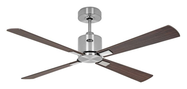 CasaFan Deckenventilator Eco Concept 132 Chrom gebürstet-Massivholz Nussbaum gebeizt/Kirsche, 921361