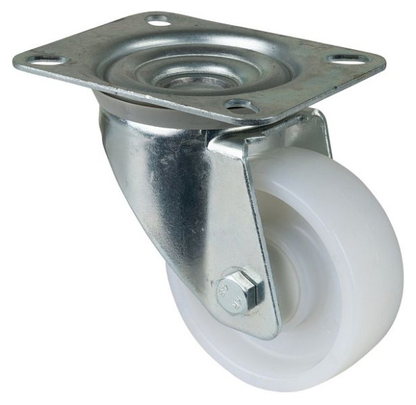 BS Rollen Transportrolle, Rad-Breite 30 mm, Rad-Ø 80 mm, Tragfähigkeit 155 kg, Lauffläche/Radkörper Kunststoff, Kugellager, VE: 2 Stück, L400.B15.081