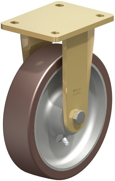 Blickle BS-GB 200K Stahlgeschweißte Schwerlast-Bockrolle, Blickle Besthane®, Braun, 742637