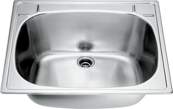 KWC Einlege-Mehrzweckbecken, Sirius, Edelstahl, 560x230x470 mm, Ablauf mittig, 2000057989