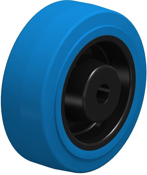 Blickle POEV 100/12G-SB Rad aus Elastik-Vollgummi, Blau, 597930