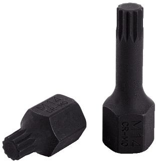KS Tools 1/2" DUODRIVE Spezial-Kraft-Bit-Stecknuss XZN, M14, 43mm kurz, 515.1161