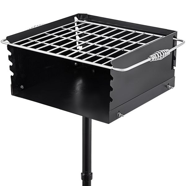 VEVOR Parkähnlicher Holzkohlegrill 16 x 16 Zoll Bodensäule, SKJGY16X16QX00001V0