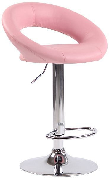 CLP Barhocker Olinda Kunstleder chrom, pink, 312896
