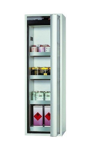 asecos Sicherheitsschrank S-PHOENIX Vol.2-90, S90.196.060.FDACR in lichtgrau RAL 7035 mit 3x Wannenboden Standard (Edelstahl), 30236-001-33457