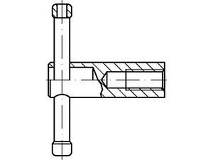 Knebelmuttern DIN 6307 Stahl 5 M 12 brüniert, loser Knebel brün VE=S