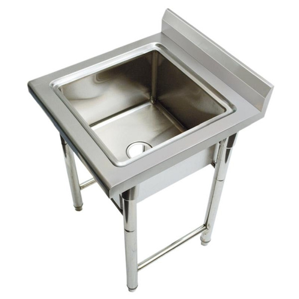 ALLPAX Edelstahl Spültisch 600 x 650 x 850 mm, 1 Becken, 10007185