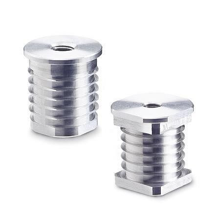 Ganter Einsteckbuchsen, Aluminium (GN 992-V35-M12), VE: 10 Stück, 992-V35-M12