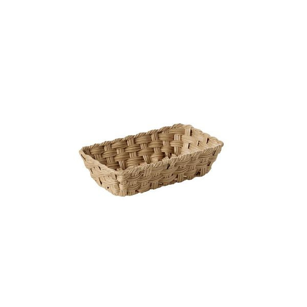 APS GN 1/4 Korb TWIRL - Polypropylen braun, 26,5 x 16,2 cm, Höhe 6,5 cm, GN-System, mit Edelstahldraht, 40363