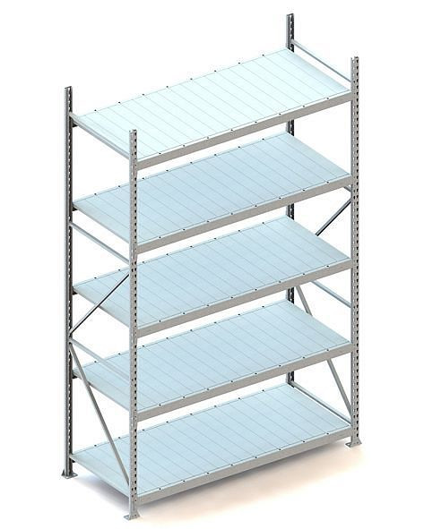 Meta MINI-RACK GR 3000x1800x800 mm, verzinkt, mit Stahlpaneele, Bodenanzahl: 5, 20051335