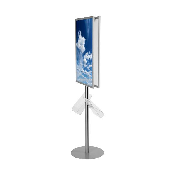 VKF Renzel Leuchtbox-Aufsteller / Posterständer / beleuchteter Prospektständer / LED-Plakatständer „Quattro”, 2-seitig, 2x LED-Leuchtbox DIN A1, 10.0267.2