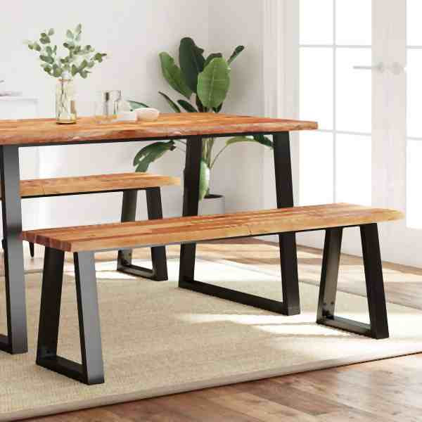 vidaXL Bank Baumkante 140 cm Massivholz Akazie, 353294, 8720845913311