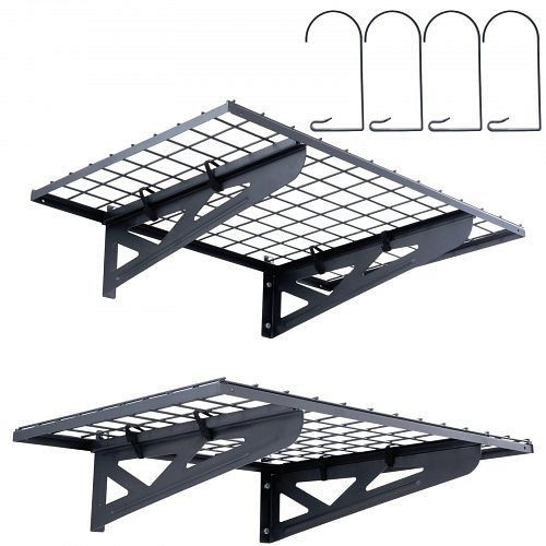 VEVOR 2 Stück 3 x 2 Fuß Garagenregale zur Wandmontage, robuste Regale, ZXCKGBDHSSC36KO9GV0