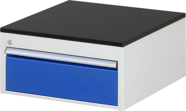 RAU Schubladenschrank Serie 7000, B580 x T650 x H280 mm, 1 x Schublade-Größe-L 1xH180 mm, Arbeitsplatte mit Melaminharzbeschichtung, 03-L1.0A-M.11