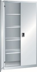 LISTA Flügeltürschrank (BxTxH) 1000x500x1950mm CODE Lock,Vollblechtür, Farbe: Lichtgrau, 60.419.020.C