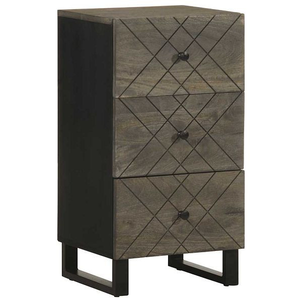 vidaXL Sideboard Schwarz 40x33x75 cm Massivholz Mango, 4017707
