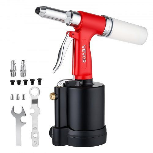 VEVOR Druckluft Nietmutternzange Set mit Nasenstücken 2,4/3,2/4,0/4,8/6,4mm, Pneumatisch für Automobil Industrie Heimwerkerprojekt, 5Q0KYS2G9D1PEHQUV002V0