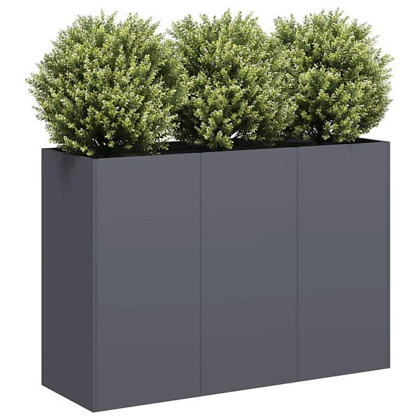 vidaXL Pflanzkübel Anthrazit 120x40x80 cm Kaltgewalzter Stahl, 860719