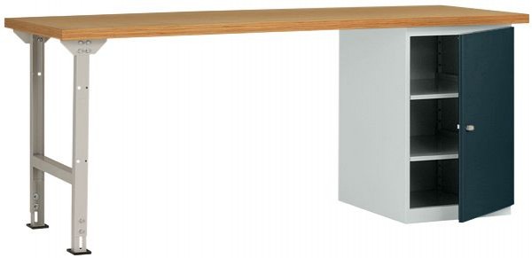 Manuflex Werkbanksystem COMBI Modell 8 mit Multiplexplatte, BxTxH = 2000 x 700 x 840 mm, Anthrazit, WC5124.7016