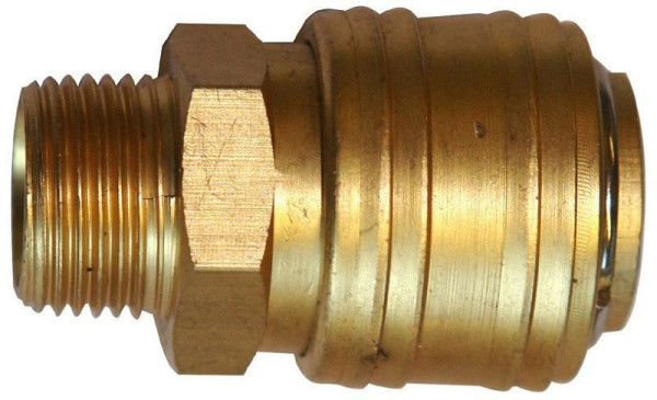 Güde Schlauchkupplung 3/8 AG, Einhand-Schnellkupplung, 41015