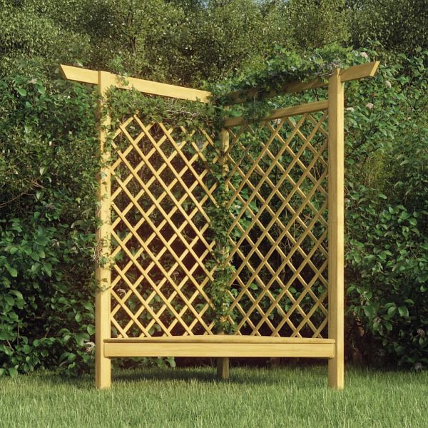 vidaXL Eckpergola mit Bank 166x81x174 cm Kiefernholz Imprägniert, 318418