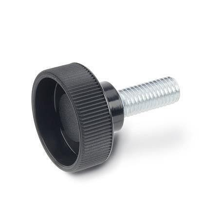 Ganter Rändelhohlschrauben mit Stahl-Gewindestift (GN 421-M6-10), VE: 100 Stück, 421-M6-10
