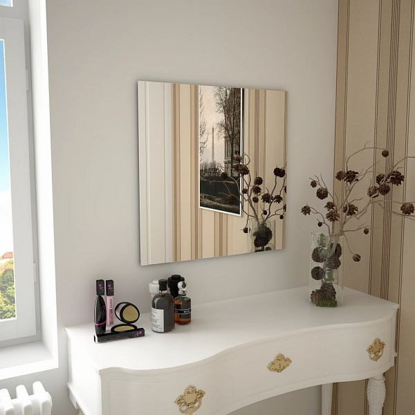 vidaXL Wandspiegel 60 x 60 cm Quadratisch Glas, 245700