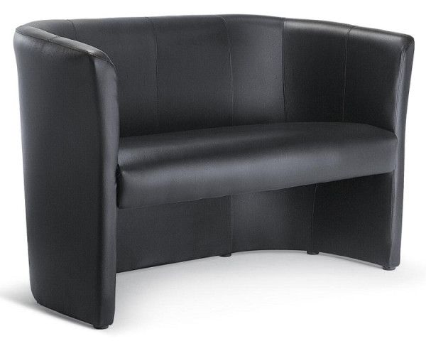 Deskin Designsofa, Bezug Echtleder, Farbe schwarz, Schaumaufpolsterung, 212893