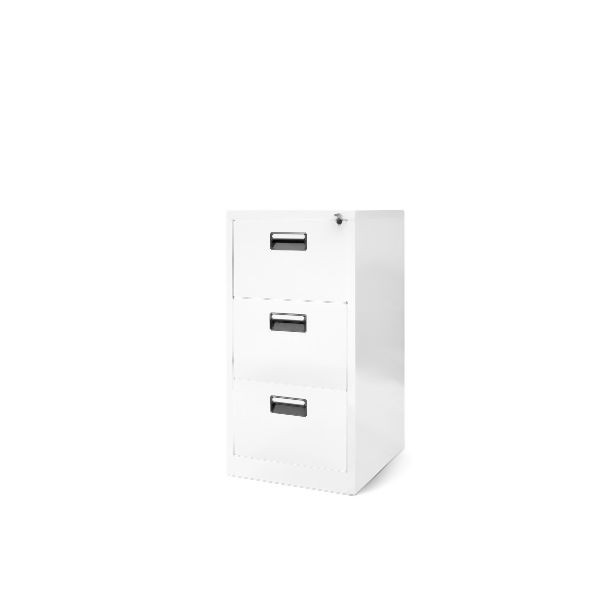 Jan Nowak Modell SARA (V003) Aktenschrank Hängeregisterschrank mit 3 Schubladen, weiß, 1021