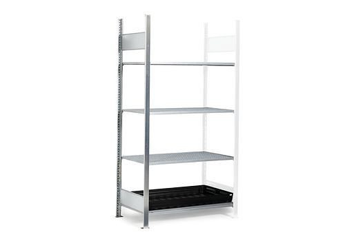 DENIOS Gefahrstoffregal GKG 1060-V pro, verzinkt Gitterroste, 1012 x 637 x 2000, Anbaufeld, 273918