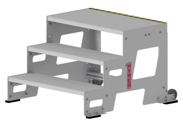 HYMER Industrietritt nach DIN EN 14183, Stufenbreite 1000 mm, Standhöhe 0,60 m, 22711003