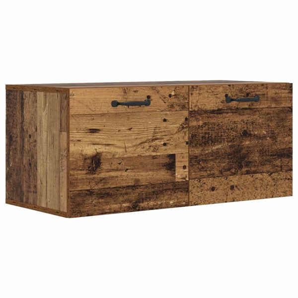 vidaXL Wandschrank Wandhalterung Altholz 80 x 36,5 x 35 cm, 8009817